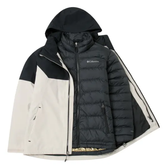 Columbia Hiking Waterproof And Windproof To Keep Warm Windbreaker Jacket Men's Beige