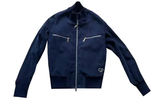 DIOR Jackets Men's Dark Blue Turtleneck Moderate Other