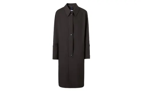 Burberry Coats Men's Black Lapel Moderate Straight Fit