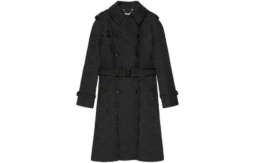 GUCCI Coats Men's Black Lapel Moderate
