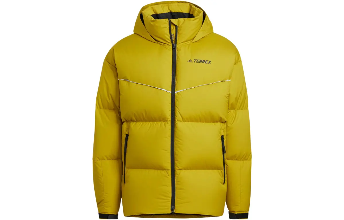 Adidas PUFFY BAFFLE GOOSE DOWN JACKET Down Jacket Unisex Yellow