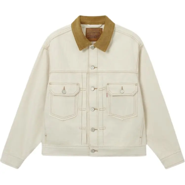 Levi's Denim Jackets Men's Ecru Lapel Moderate Other