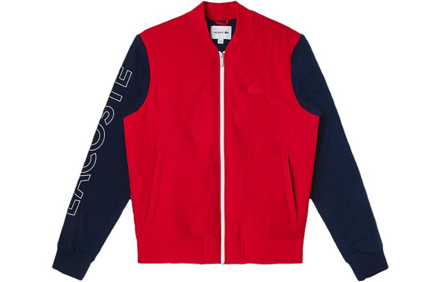 LACOSTE Jackets Men's Red Baseball Collar Moderate Other