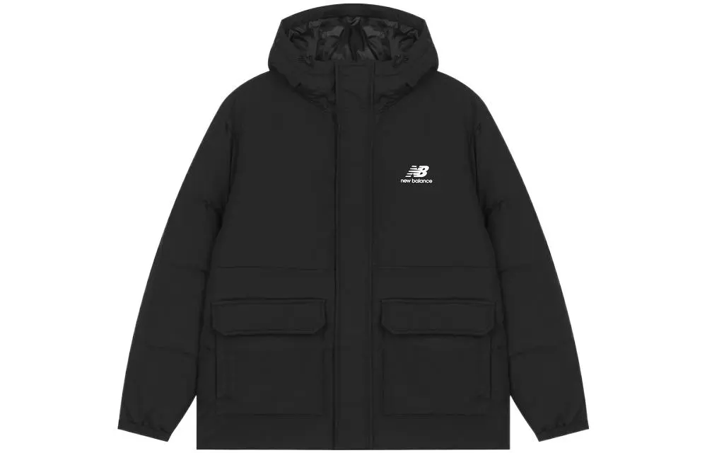 New Balance Down Jackets Men's Black Hooded Moderate Other