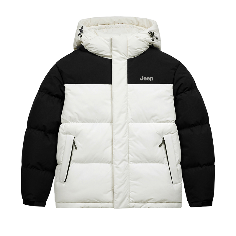 Jeep Американские основы джипа стиль винтаж Контрастная строчка Майяра, ветрозащитная и водоотталкивающая поверхность в студенческом стиле. пакет служить утепленный удерживающий тепло куртка толстая Реальность капюшон длинный рукав короткий хлопок служить мужские и женские фасон унисекс
