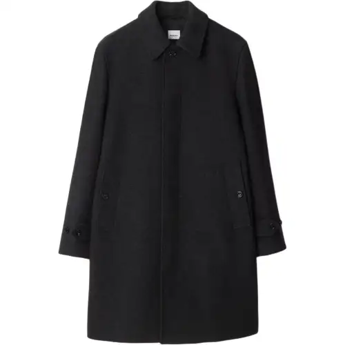 Burberry FW24 Coat Men's Dark Charcoal Gray