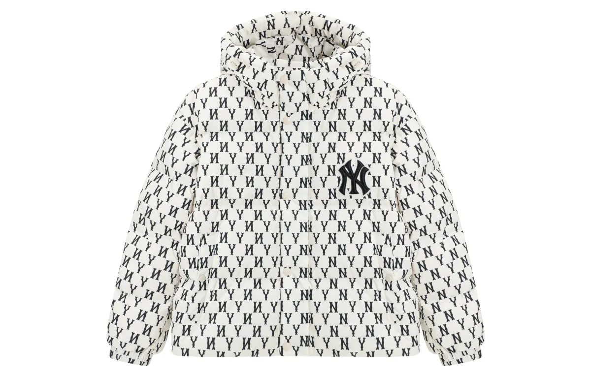 MLB Down Jackets Unisex White Hooded (Non-detachable) Moderate