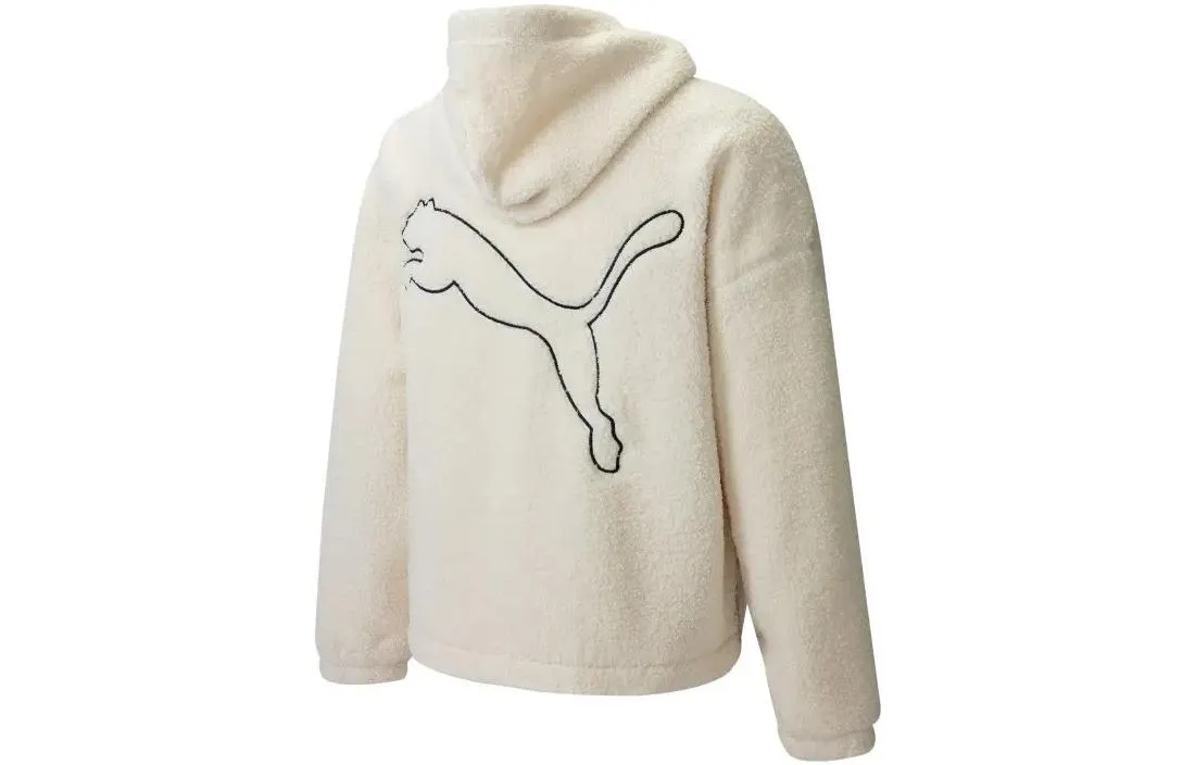 PUMA Velvet Jackets Unisex White Hooded Moderate