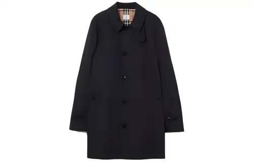 Burberry Coats Men's Black Moderate Straight Fit