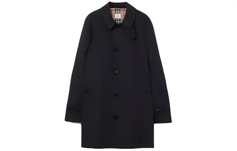 Burberry Coats Men's Black Moderate Straight Fit
