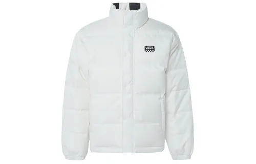 Vans Down Jackets Unisex Ecru Stand Collar Moderate