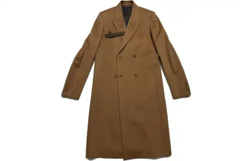 DIOR Coats Men's Brown Lapel Moderate Straight Fit