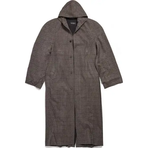 Balenciaga Coat Loose Fit Men's Khaki