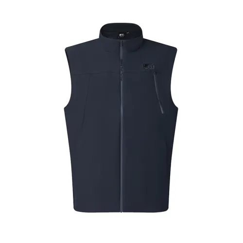 FILA Vests Men's Tide Blue Stand Collar Moderate Other