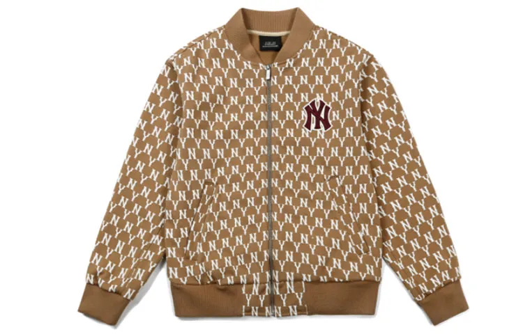 MLB Baseball Jacket Unisex Beige
