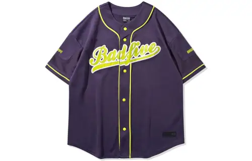 Li Ning Baseball Jerseys Men's Gothic Purple Baseball Collar Moderate
