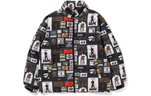 Bape Label Relaxed Fit Down Jacket