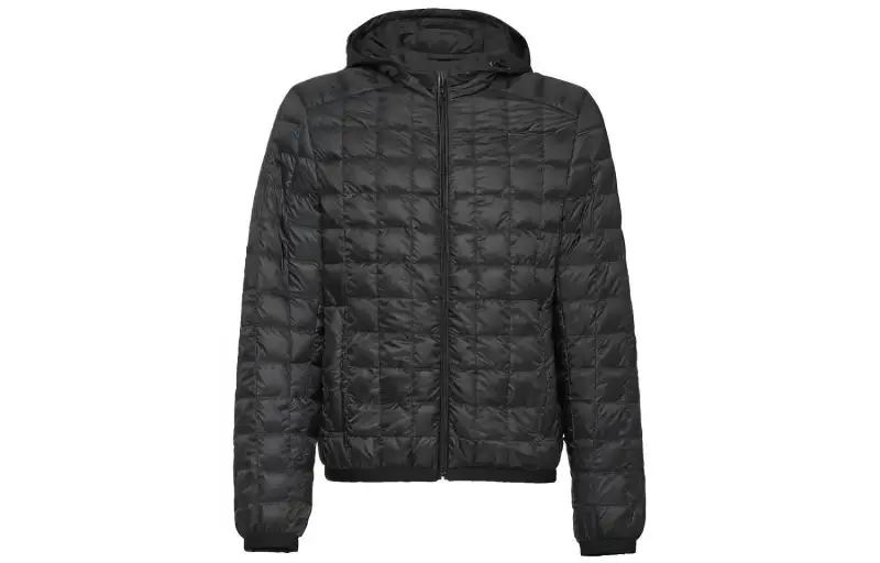 PRADA Down Jackets Men's Black Hooded Moderate