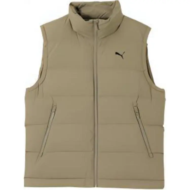 PUMA Vests Men's Oak Tree Brown Stand Collar Moderate Other