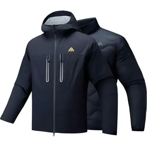 Anta Waterproof And Windproof To Keep Warm Windbreaker Jacket Men's Basic Black