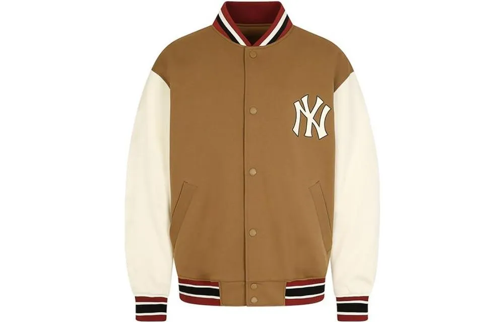 MLB Baseball Jackets Men's Tan Baseball Collar Moderate