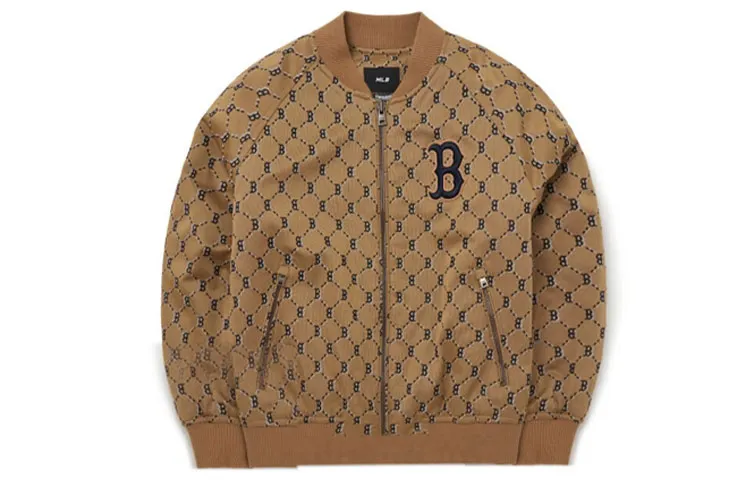 MLB Boston Red Sox FW22 Baseball Jacket Unisex Beige Yellow