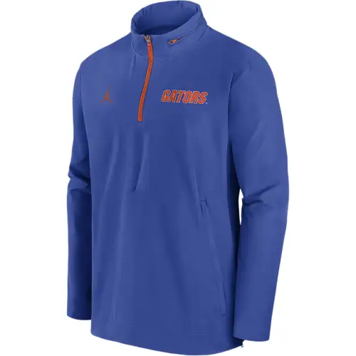 Jordan Florida Gators Sideline Coach Men's Nike College 1/2 Zip Hooded Jacket