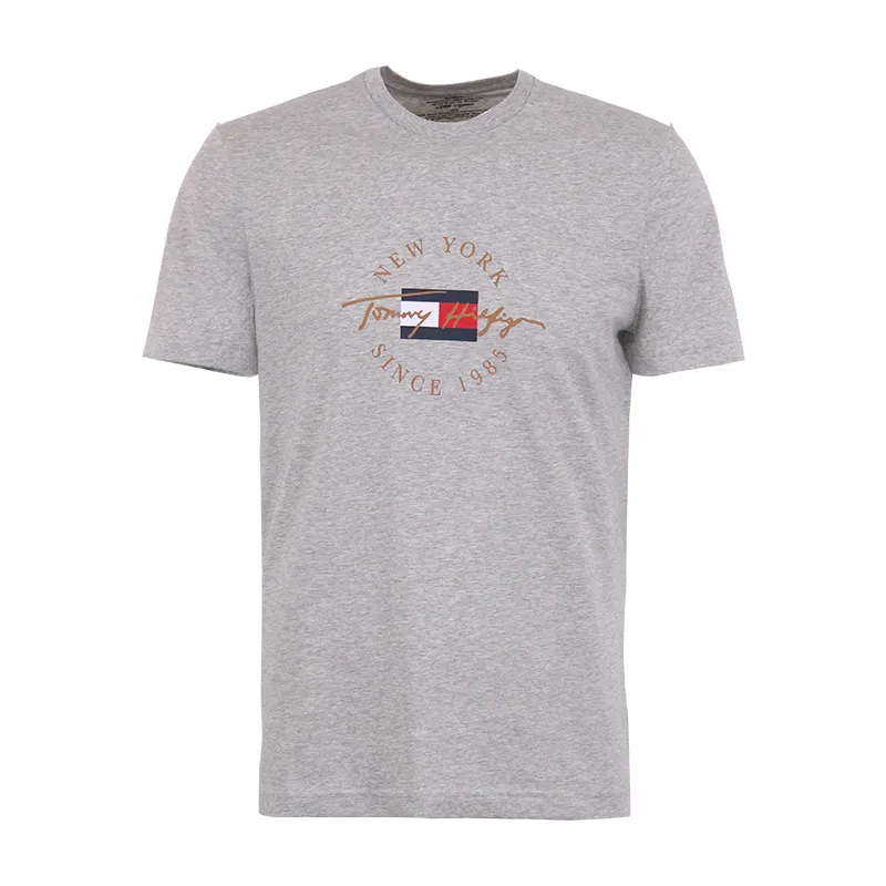 Tommy Hilfiger T Shirts Men's Crew Neck Moderate Straight Fit