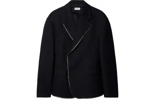 OFF-WHITE Zip-trim Virgin-wool Blazer