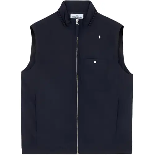 STONE ISLAND Logo Embroidered Sleeveless Gilet