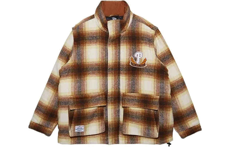 New Era Puffer Jacket Unisex Brown