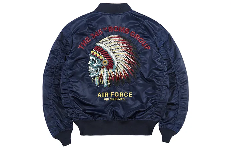 VIP Air Force MA 1 Pilot Loose Fit Jacket Baseball Jacket Men's