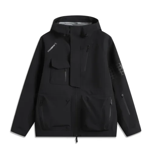 Li Ning Outdoor CF Tracing Waterproof And Windproof Windbreaker Jacket Unisex Black