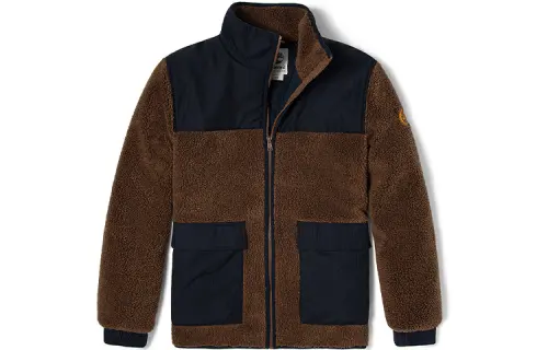 Timberland Velvet Jackets Men's Pinecone Stand Collar Thickened