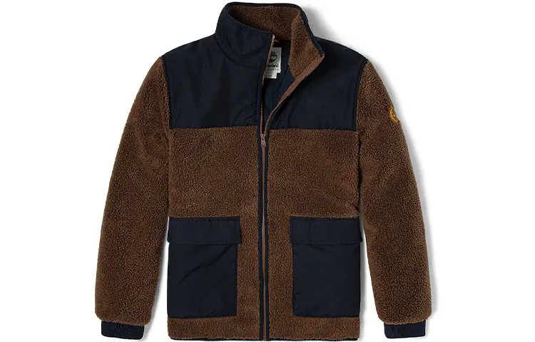 Timberland Velvet Jackets Men's Pinecone Stand Collar Thickened