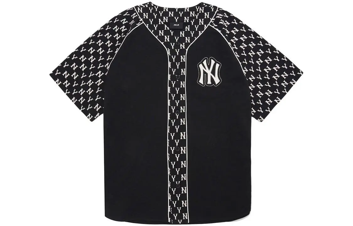 MLB Monogram Baseball Jacket Unisex Black