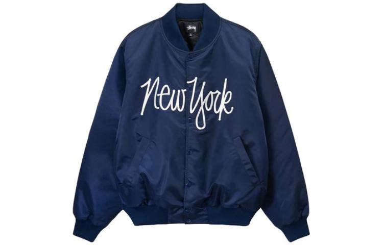 Куртка Stussy Satin Varsity (черная)