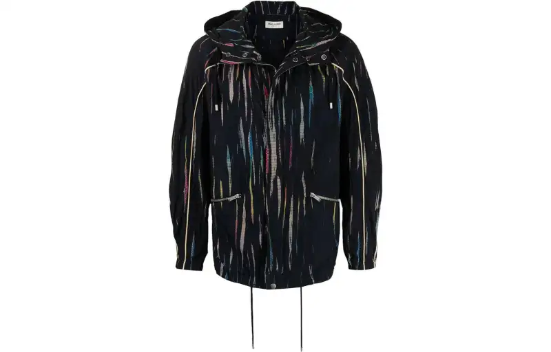 SAINT LAURENT Jackets Men's Multicolor Hooded Moderate Other
