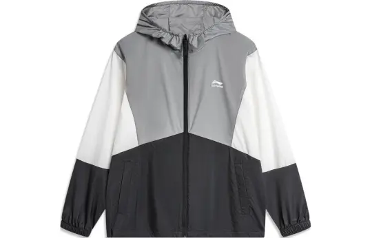 Li Ning Sports Life Collection Breathable Sun Protection Clothing Men's Ultimate Gray & Black Multicolor Combination