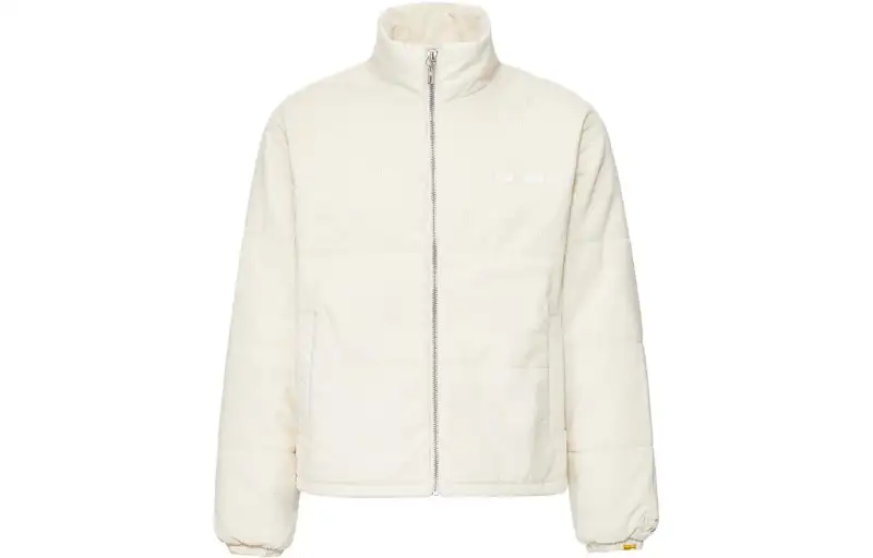Reebok X Randomevent Puffer Jackets Unisex White Stand Collar Moderate Puffer Jacket