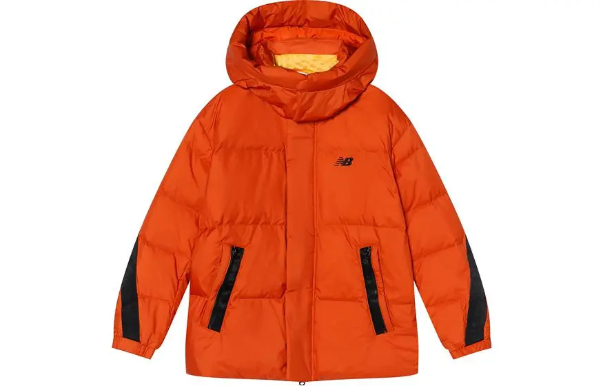 New Balance Down Jackets Unisex Orange Hooded Moderate Other