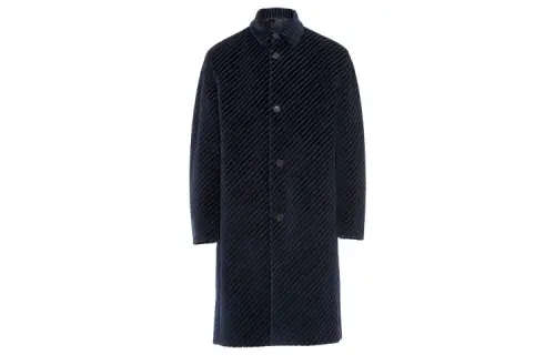 PRADA Coats Men's Blue Lapel Moderate