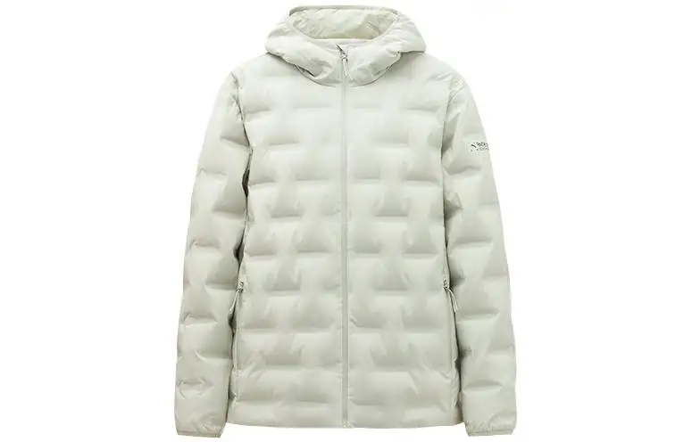 ANTA Variety Training Collection Down Jackets Men's Light Xī Green Hooded Thin Down Jacket