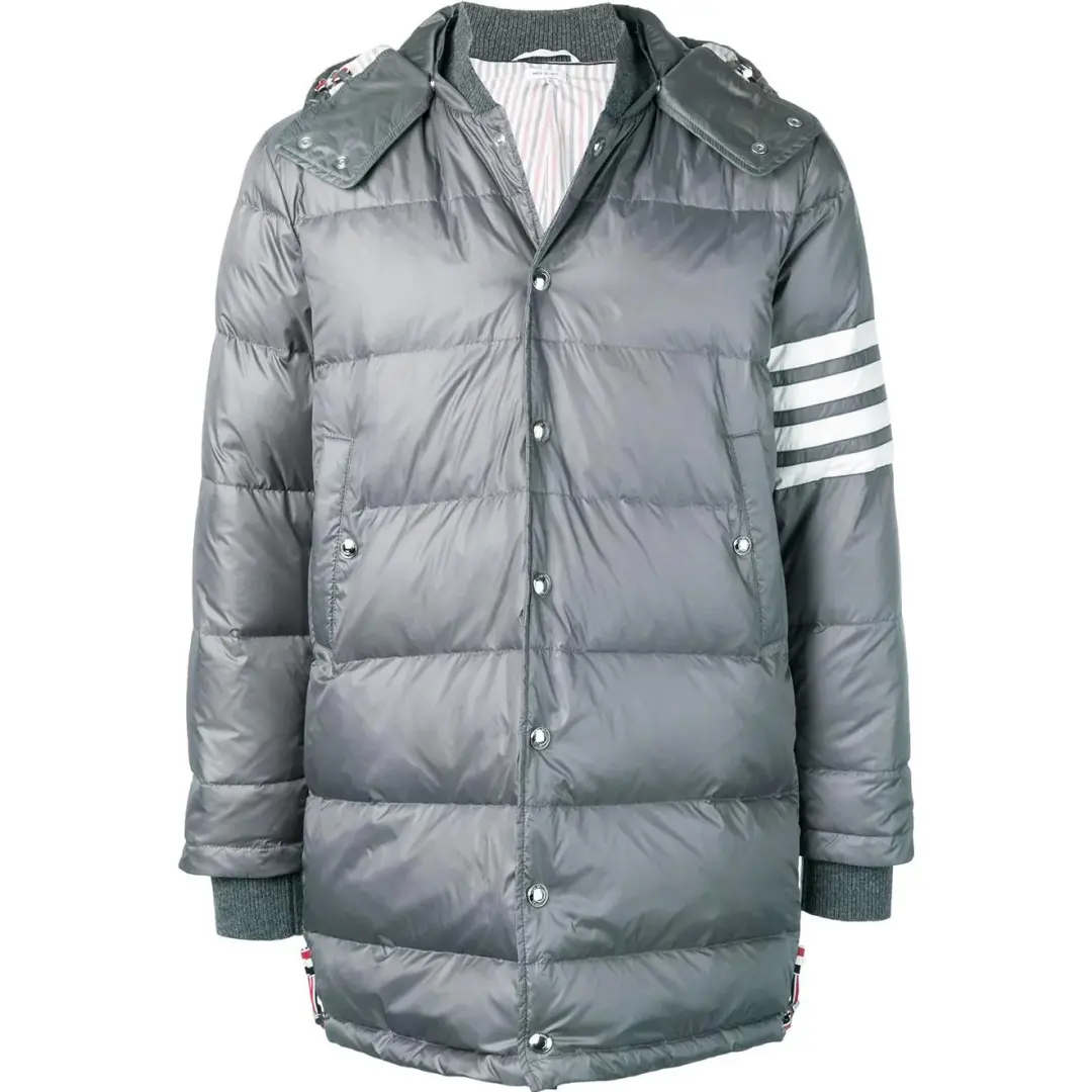 THOM BROWNE 4 Bar Down Hooded Coat