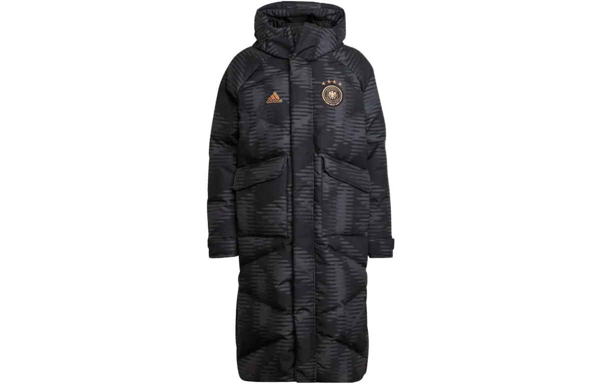 Adidas Down Jackets Men's Black Hooded Thickened Other