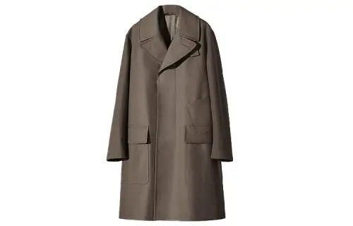 HERMES Coats Men's Coffee Lapel Moderate