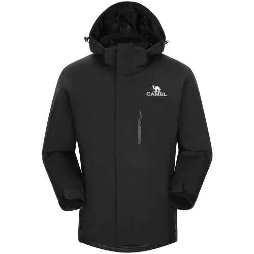 CAMEL Waterproof liner with down, windproof keep warm jacket for men and women, three-in-one