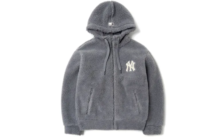MLB Velvet Jackets Unisex Gray Hooded Moderate