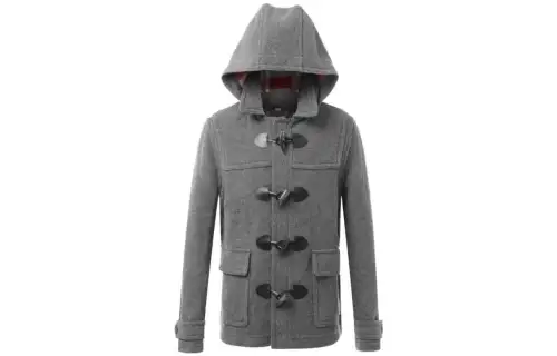 Burberry Coats Men's Gray Hooded Moderate Straight Fit