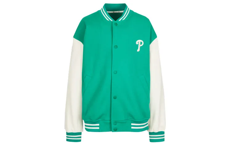 MLB X Disney Baseball Jacket Unisex Blue Green
